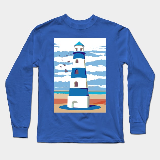 The lighthouse of Denia Long Sleeve T-Shirt by Mimie20